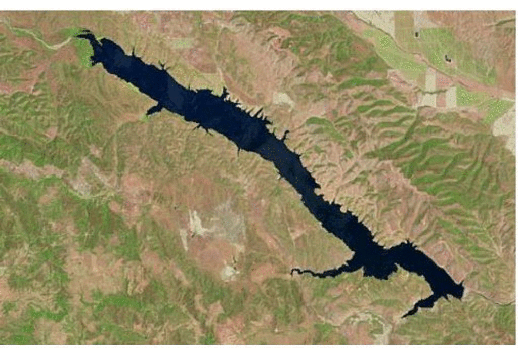 Imagens de satélite mostram efeitos da seca no abastecimento de água da Califórnia